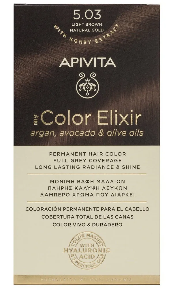 APIVITA Tinte 5.03 Castaño Claro Natural Dorado My Color Elixir