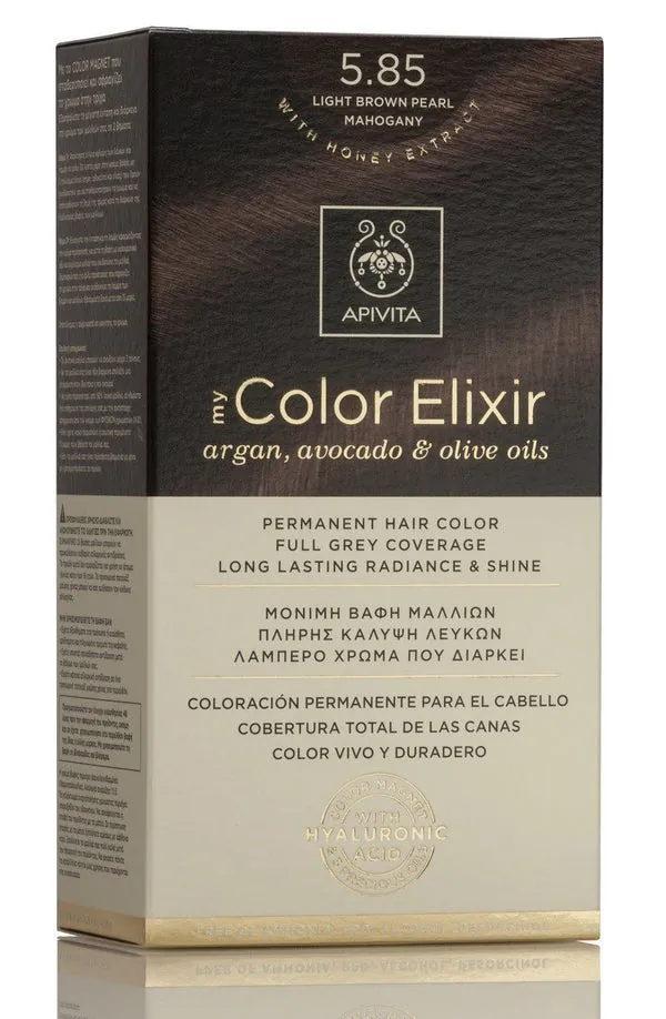 APIVITA Tinte 5.85 Castaño Claro Perlado Caoba My Color Elixir