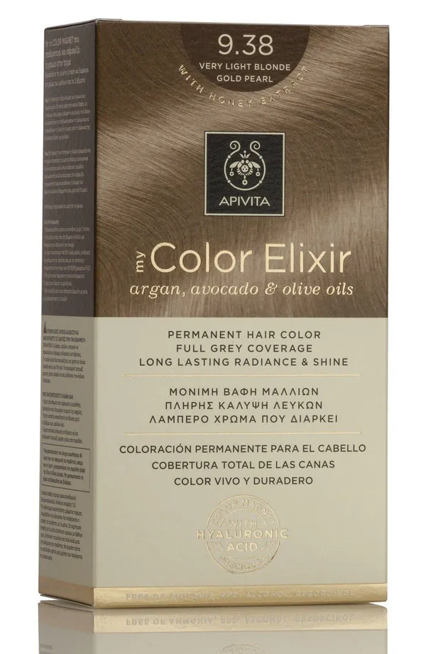 APIVITA Tinte 9.38 Rubio Muy Claro Dorado Perlado My Color Elixir