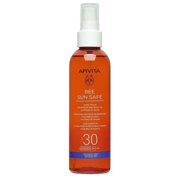 APIVITA Bee Sun Safe Aceite Corporal Bronceado Perfecto SPF30 (200ml)