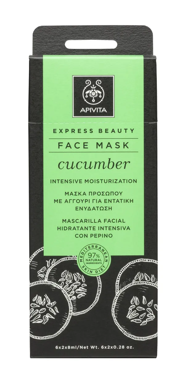 Apivita Mascarilla Facial Hidratante Intensiva Cucumber 2x8ML