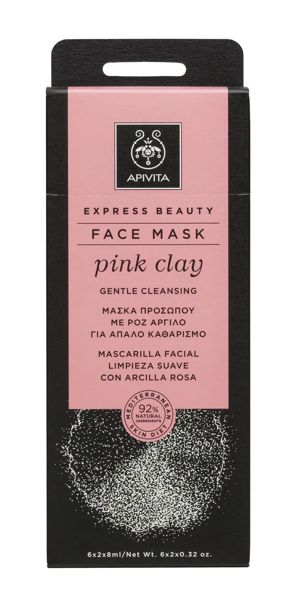 Apivita Mascarilla Facial Limpieza Suave Pink Clay 2x8ML
