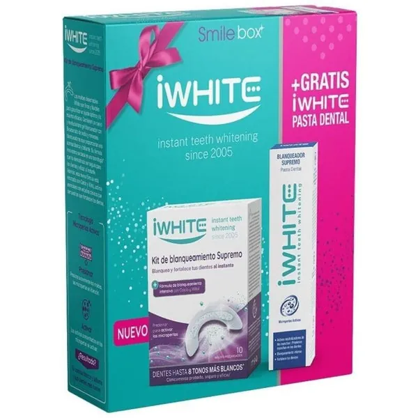 iWhite Kit Blanqueamiento Supremo 10 Moldes + Pasta Dental 75 ml