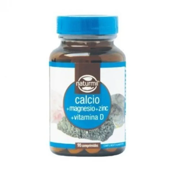 Naturmil Calcio + Magnesio + Zinc + Vitamina D 90 Comprimidos