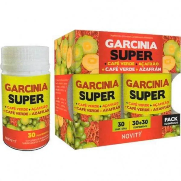 Novity Garcinia Super + Café Verde + Azafrán 30+30 Comprimidos