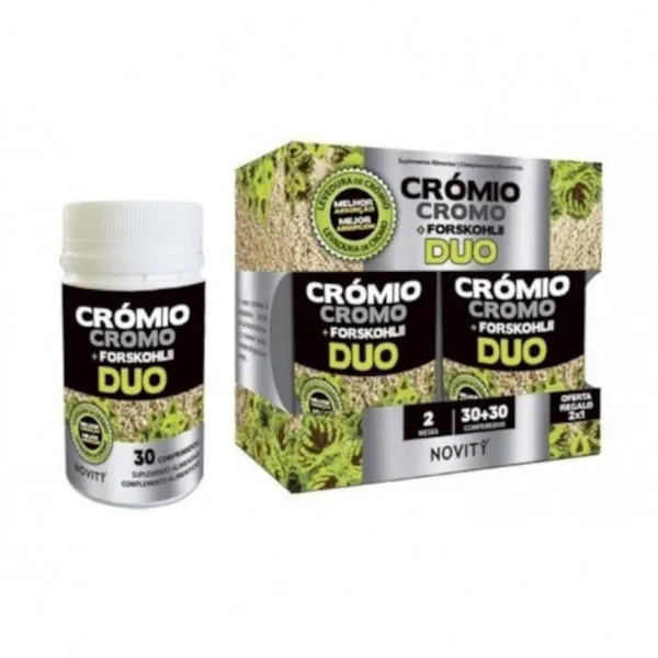Novity Cromo + Forskohlli Dúo 30+30 Comprimidos