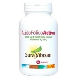 Sura Vitasan Acido Folico Activo 1000 Microgramos 60 Comprimidos