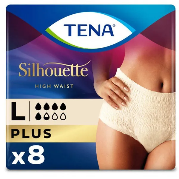 TENA Silhouette Crema Cintura Alta Grande 8uds