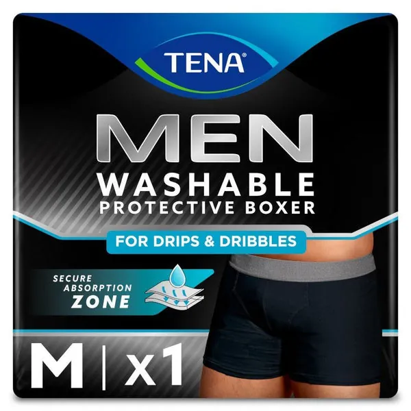 TENA Men Boxer Lavable Boxer Negro M 1 unidad