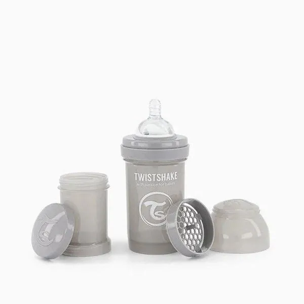 Twistshake Biberón Anticólico Gris 180ml