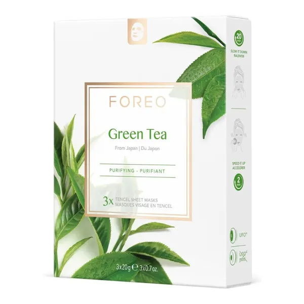 Foreo Mascarilla Facial de Té Verde Eco 3 uds