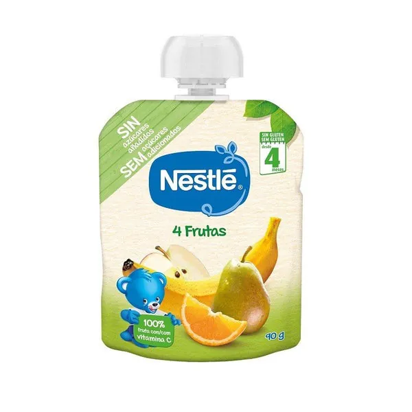 NESTLÉ Bolsita 4 Frutas +4m 90g