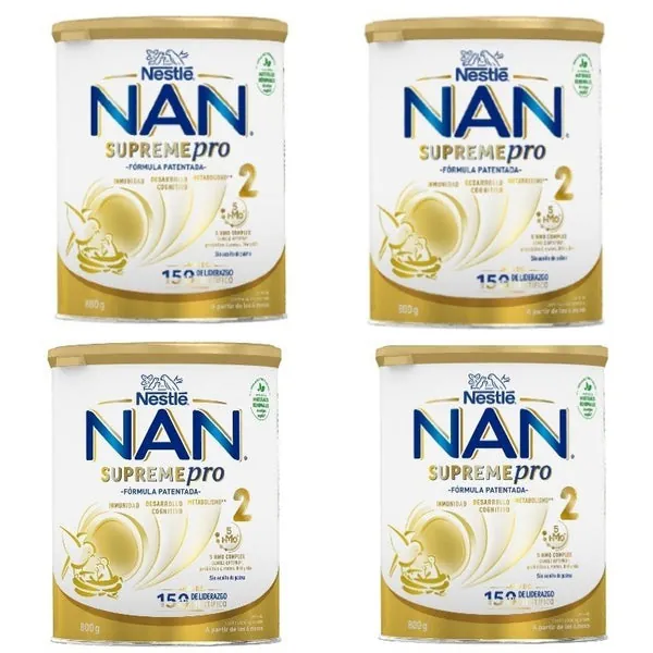 NAN Pack Supreme Pro 2 Leche de Continuación en Polvo 4x800gr