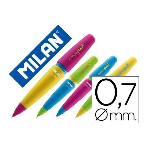 portaminas milan capsule mix 07 mm con goma colores surtidos