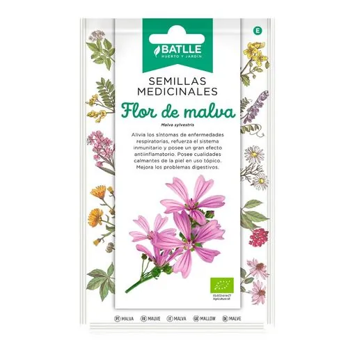 semillas medicinales ecologicas de flor de malva batlle