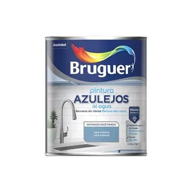 pintura azulejos al agua azul oceano satinado 750 ml