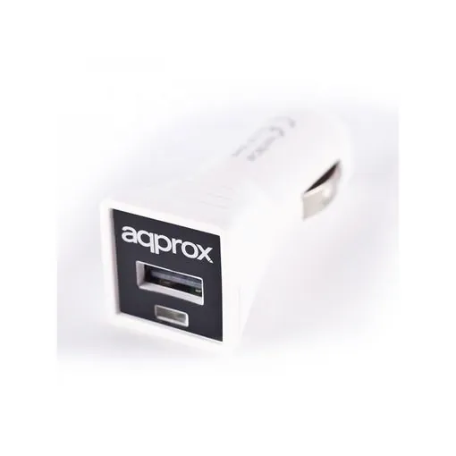 cargador usb approx coche blanco