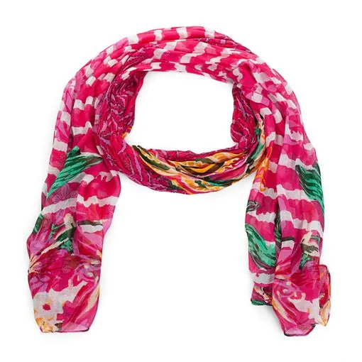 panuelo foulard de mujer estampado de viscosa diseno esclusivo 27902 rojo