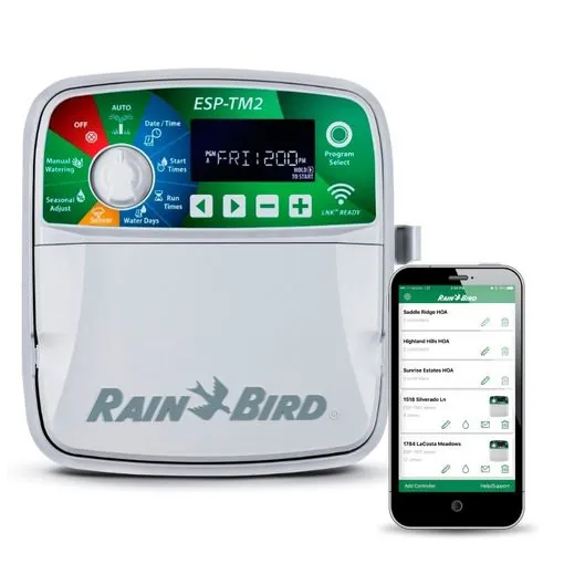 programador de riego rain bird esp tm2 interior 4 zonas