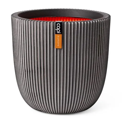 macetero groove gris antracita 35x34 cm capi